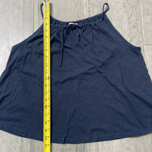 Z Supply Daphne Halter Neck Keyhole Drawstring Tie Front Flowy Tank Top Sz Small - Picture 8 of 12